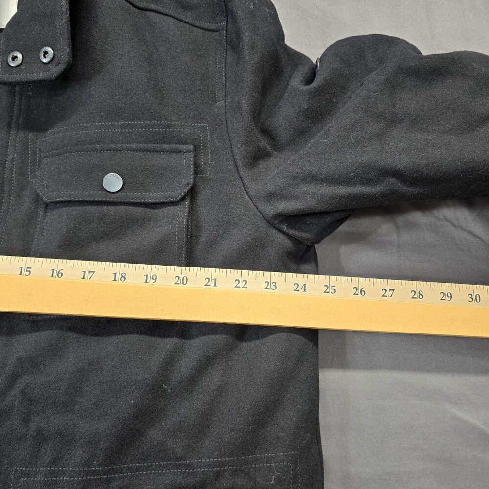Ben Sherman Wool Blend Black Military Utility Jacket - Men XXL Quilted Lining - Picture 6 of 12